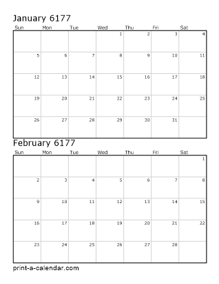 Two Vertical Months 6177