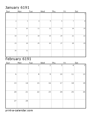 Two Vertical Months 6191