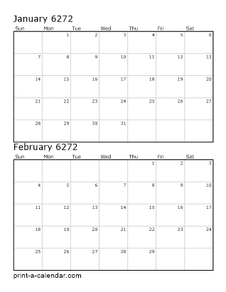 Two Vertical Months 6272