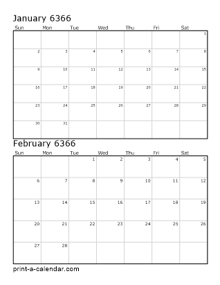 Two Vertical Months 6366