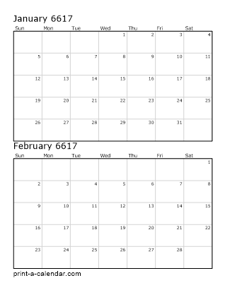 Two Vertical Months 6617