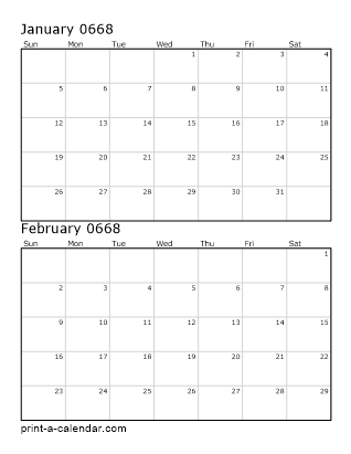 Two Vertical Months 668