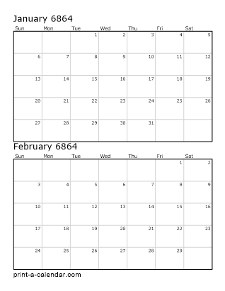 Two Vertical Months 6864