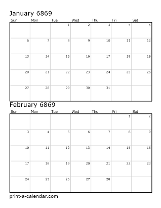 Two Vertical Months 6869