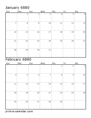 Two Vertical Months 6880