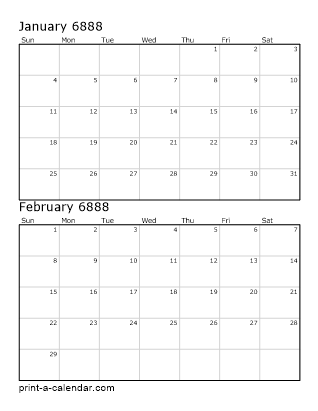 Two Vertical Months 6888