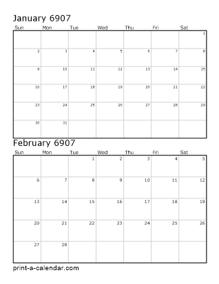 Two Vertical Months 6907