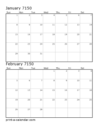 Two Vertical Months 7150