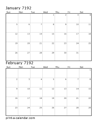 Two Vertical Months 7192