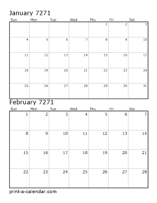 Two Vertical Months 7271