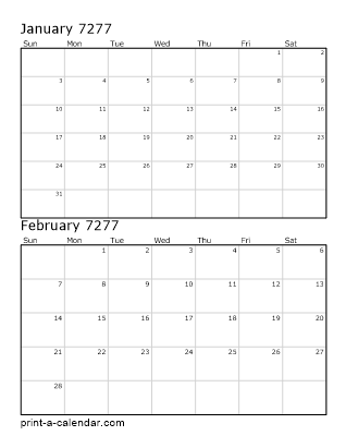 Two Vertical Months 7277