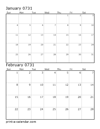 Two Vertical Months 731