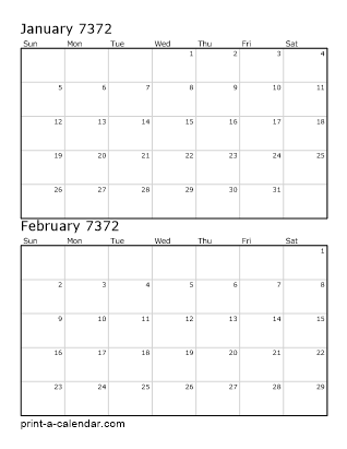 Two Vertical Months 7372