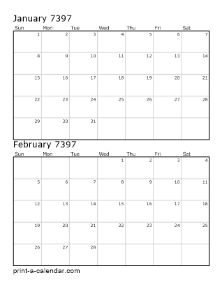 Two Vertical Months 7397