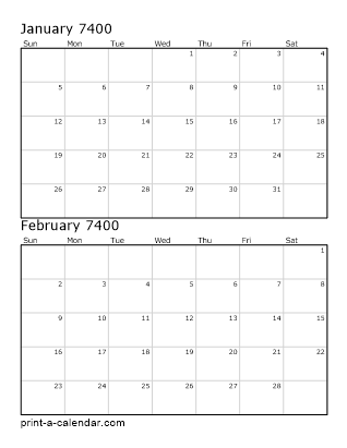 Two Vertical Months 7400