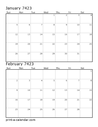 Two Vertical Months 7423