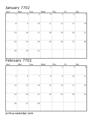 Two Vertical Months 7702