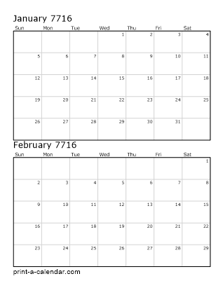 Two Vertical Months 7716