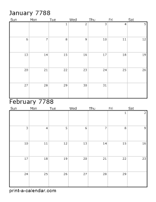 Two Vertical Months 7788