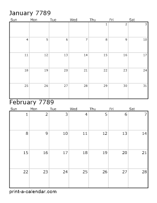 Two Vertical Months 7789