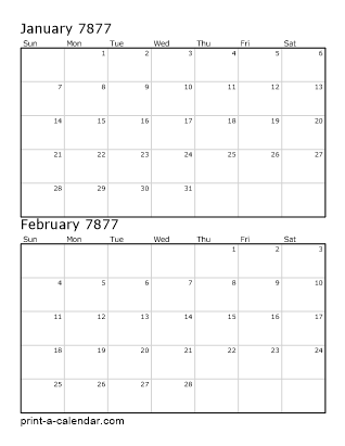 Two Vertical Months 7877