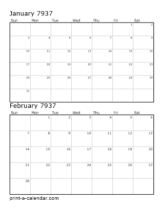 Two Vertical Months 7937