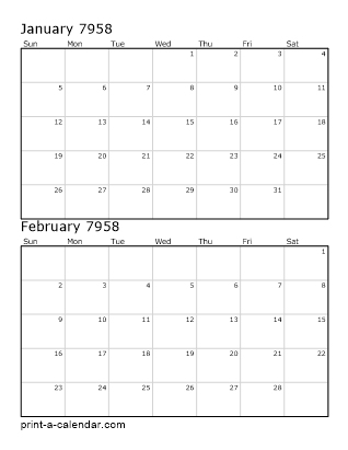 Two Vertical Months 7958