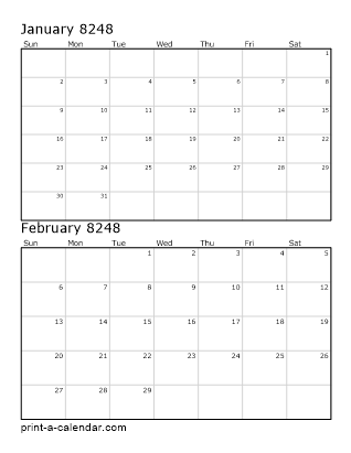 Two Vertical Months 8248