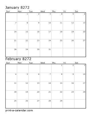 Two Vertical Months 8272