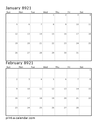 Two Vertical Months 8921