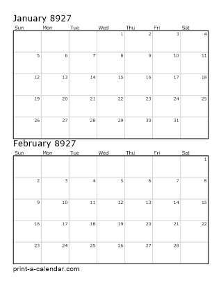 Two Vertical Months 8927