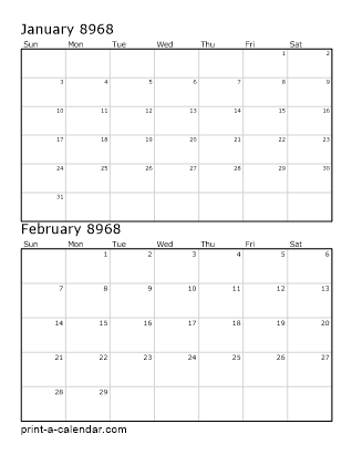 Two Vertical Months 8968