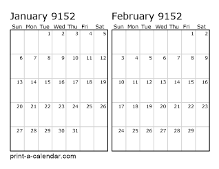 Two Horizontal Months 9152