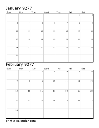 Two Vertical Months 9277