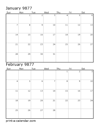 Two Vertical Months 9877