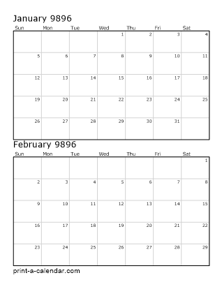 Two Vertical Months 9896