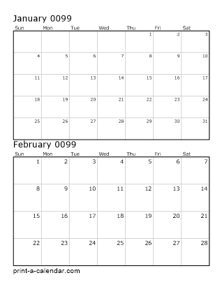 Two Vertical Months 99