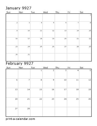 Two Vertical Months 9927